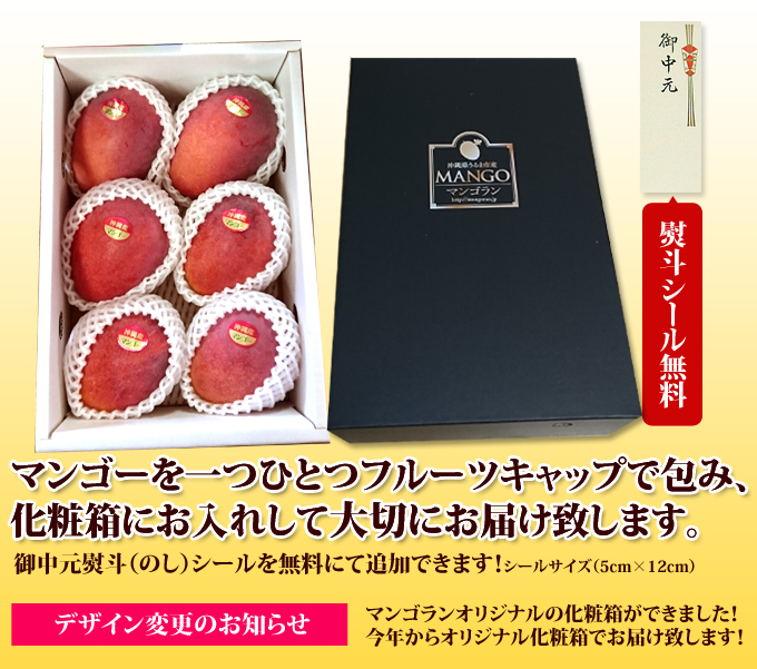 沖縄マンゴー贈答用（お中元・ギフト）おジーのマンゴー6玉入り×2箱4kg