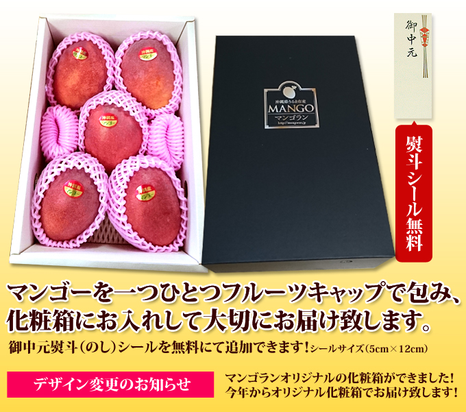 お中元ギフト用化粧箱・のしのご説明